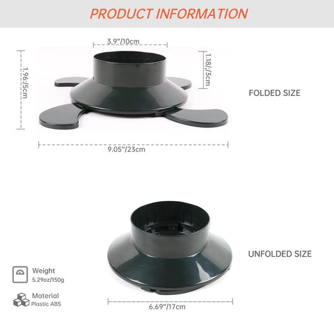 Valken base with swivel feet provides secure footing on uneven terrain