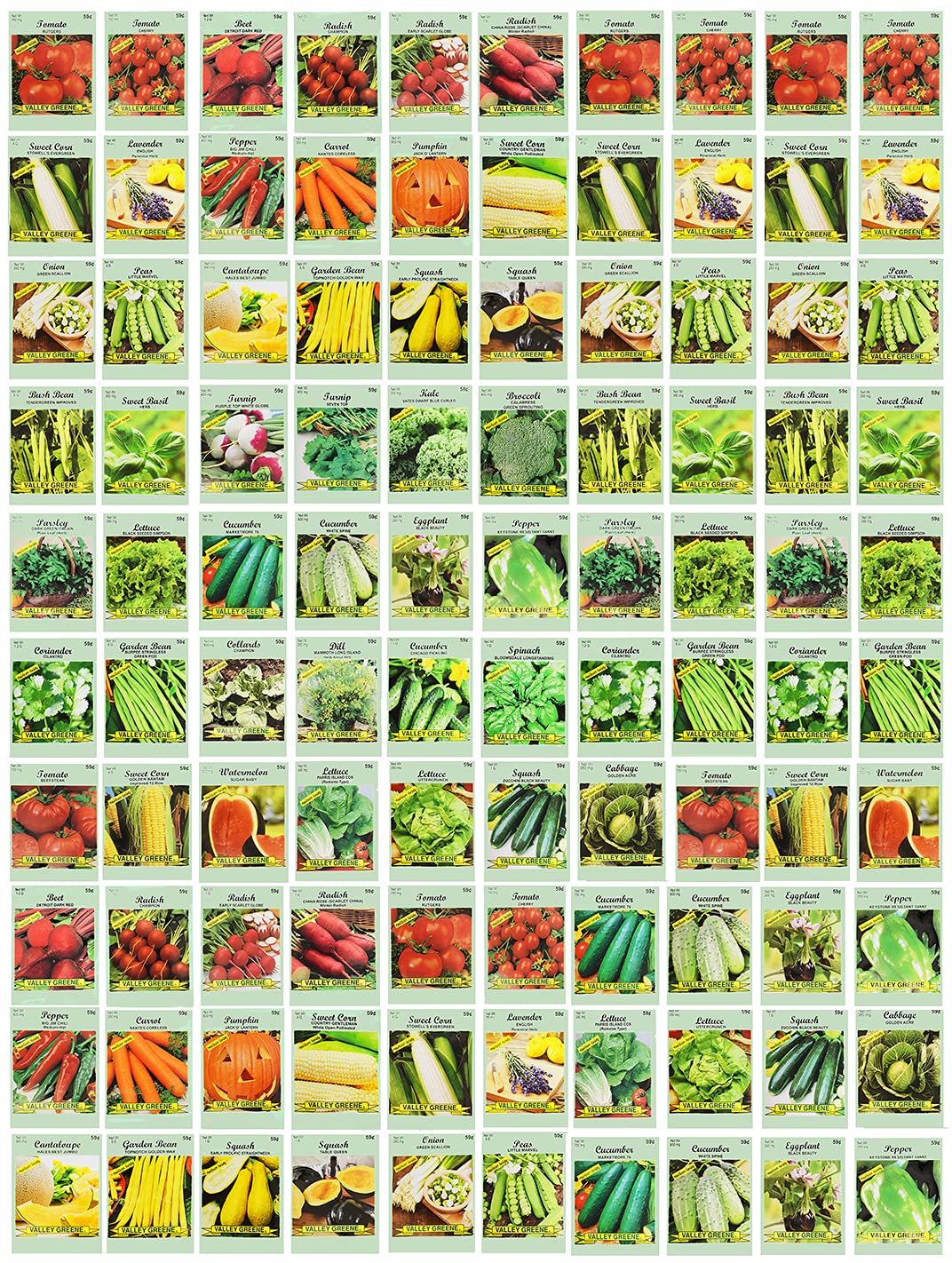 Valley Greene deluxe heirloom seeds pack—great for a diverse home garden.