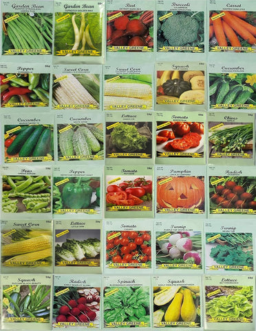 Valley Greene heirloom seeds 30-pack front view for a diverse non-GMO garden