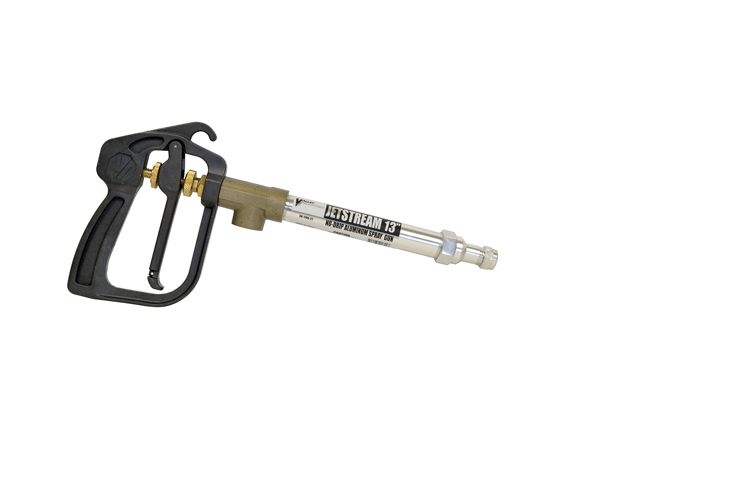 Valley Industries jet stream spray gun with adjustable nozzle for versatile coverage.