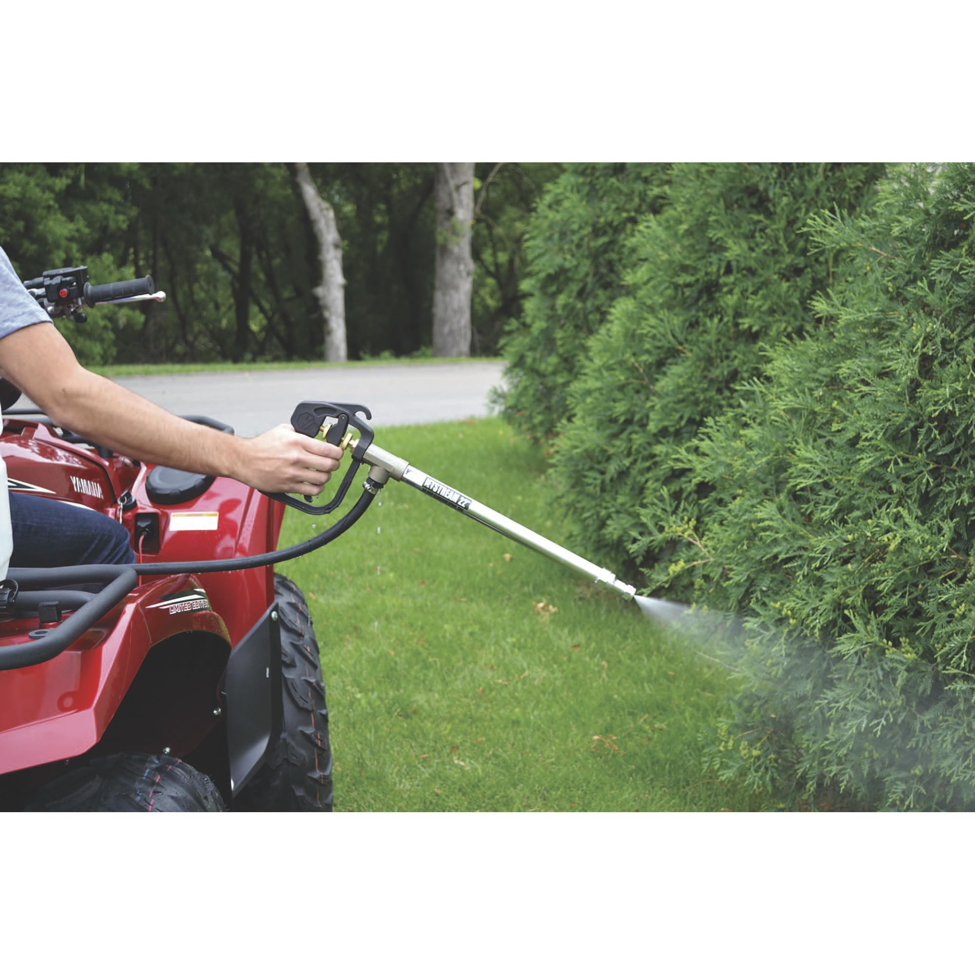 Valley Industries Master MFG gun spray trigger, side view, ergonomic grip for extended use.