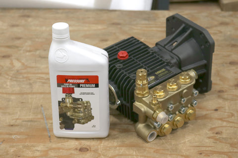 Valley Industries pump oil with easy fill neck enables quick, clean refills.