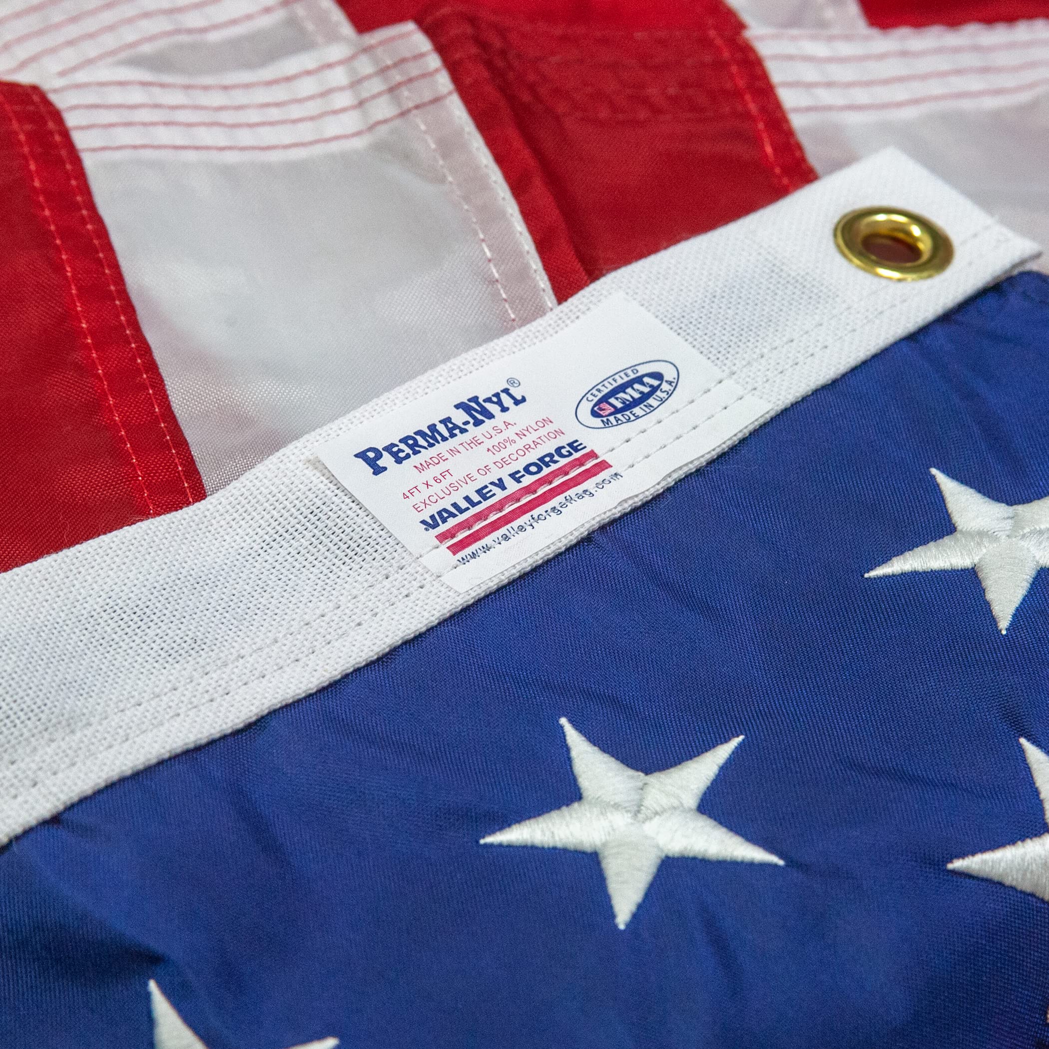 Valley Forge US4PN flag embroidered stars for longevity