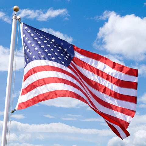 Valley Forge US4PN flag sewn stripes for durability