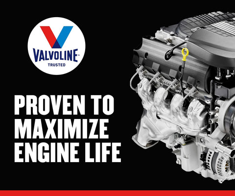 Valvoline American-made high-mileage oil image communicates trusted reliability