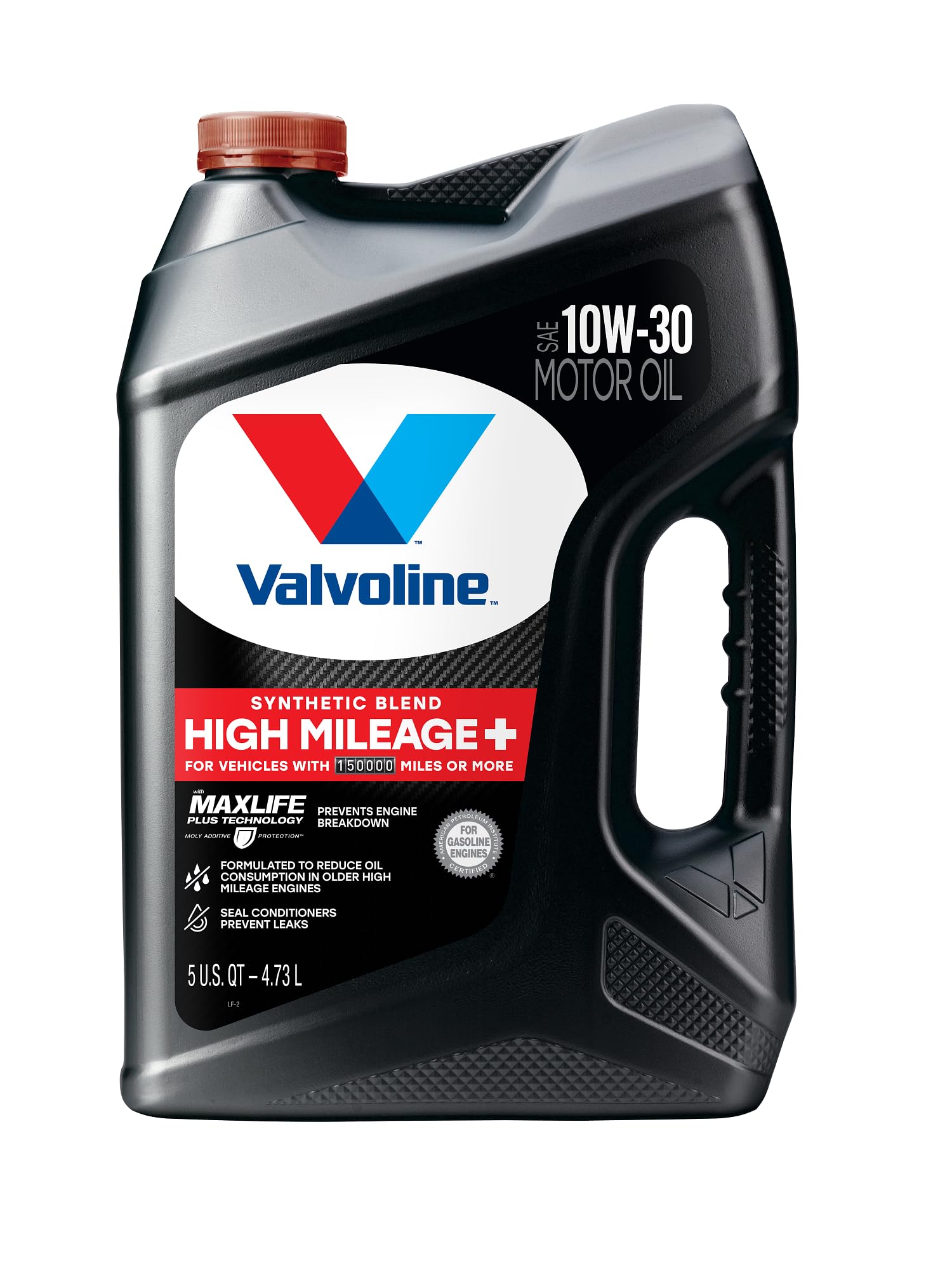 Valvoline High Mileage 150K bottle highlights protection for aging engines