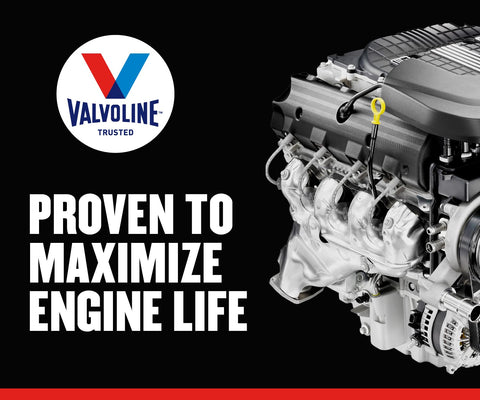 Older car on road benefiting from Valvoline High Mileage 150K protection.
