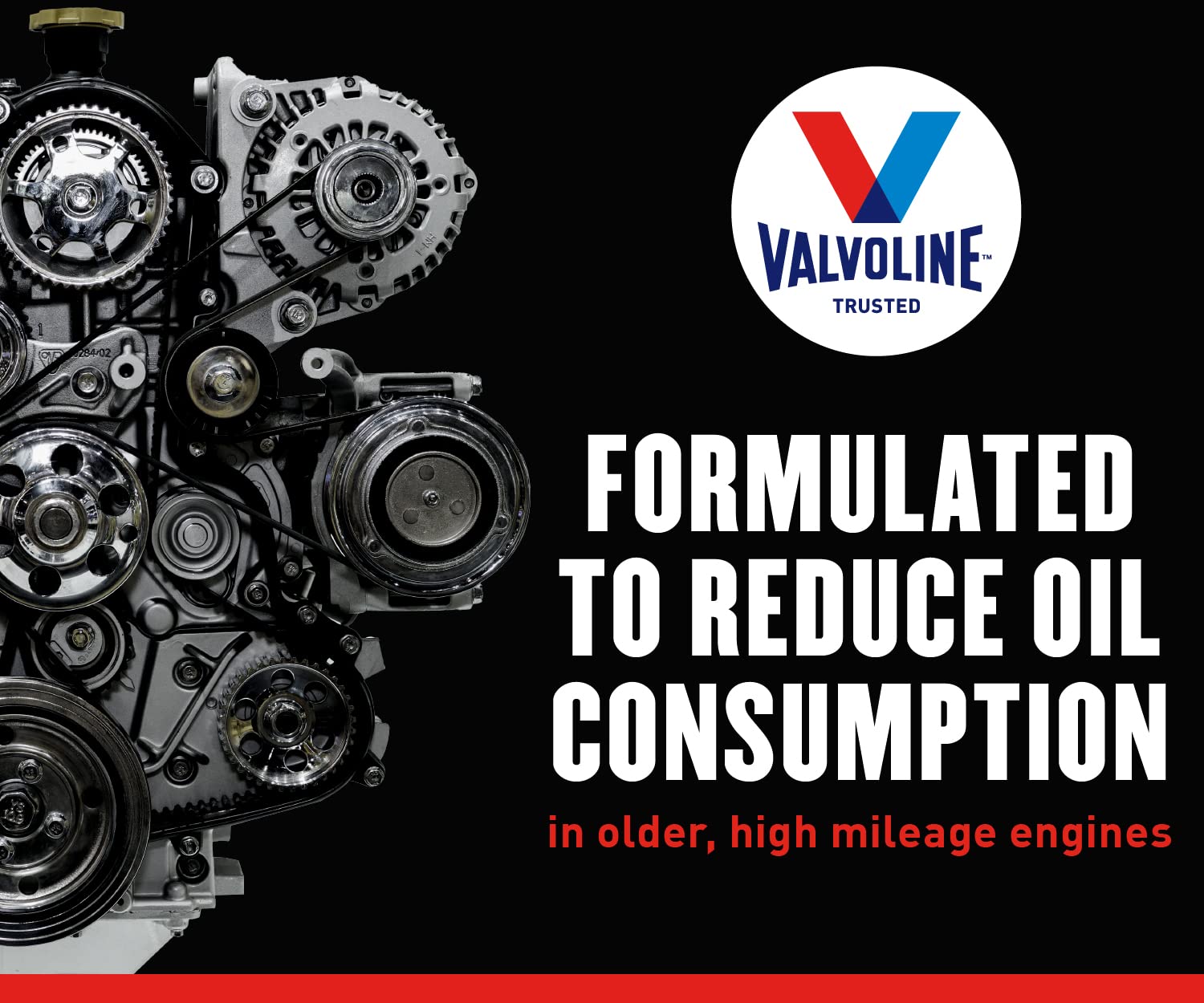 Valvoline MaxLife Plus closeup emphasizing deposits-cleaning and detergents at work.