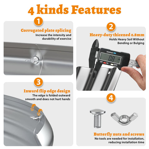 VAMFUTRE 0.7mm galvanized steel construction ensures durable outdoor performance.