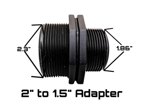 Van Enterprises polypropylene adapter body for durable pool fittings.