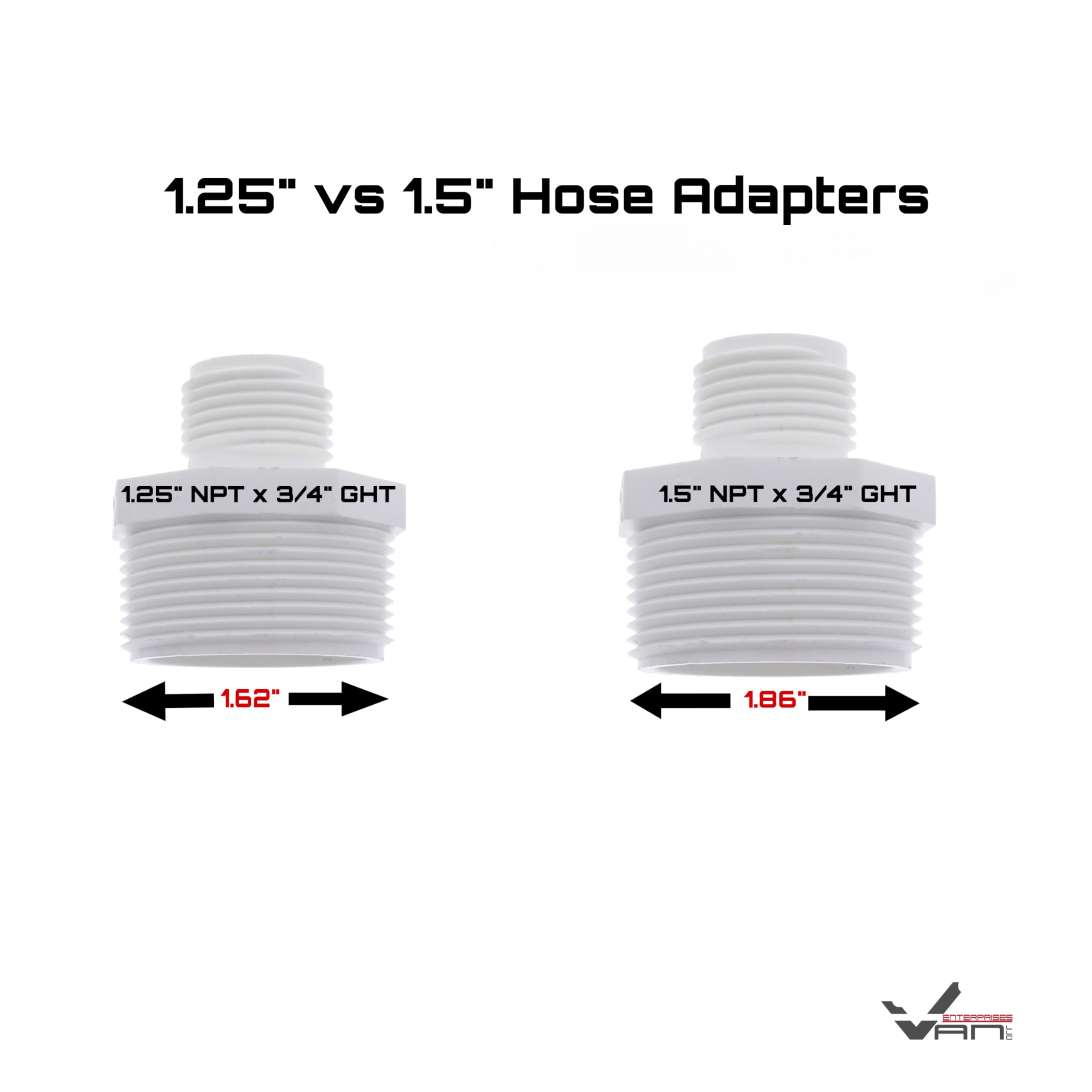 Van Enterprises pump thread closeup highlights durable PVC material