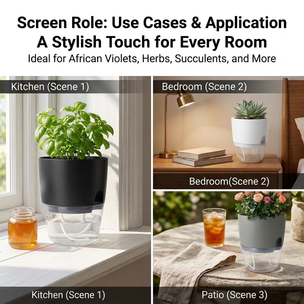 Vanavazon indoor planter suitable for windowsill and desk setups