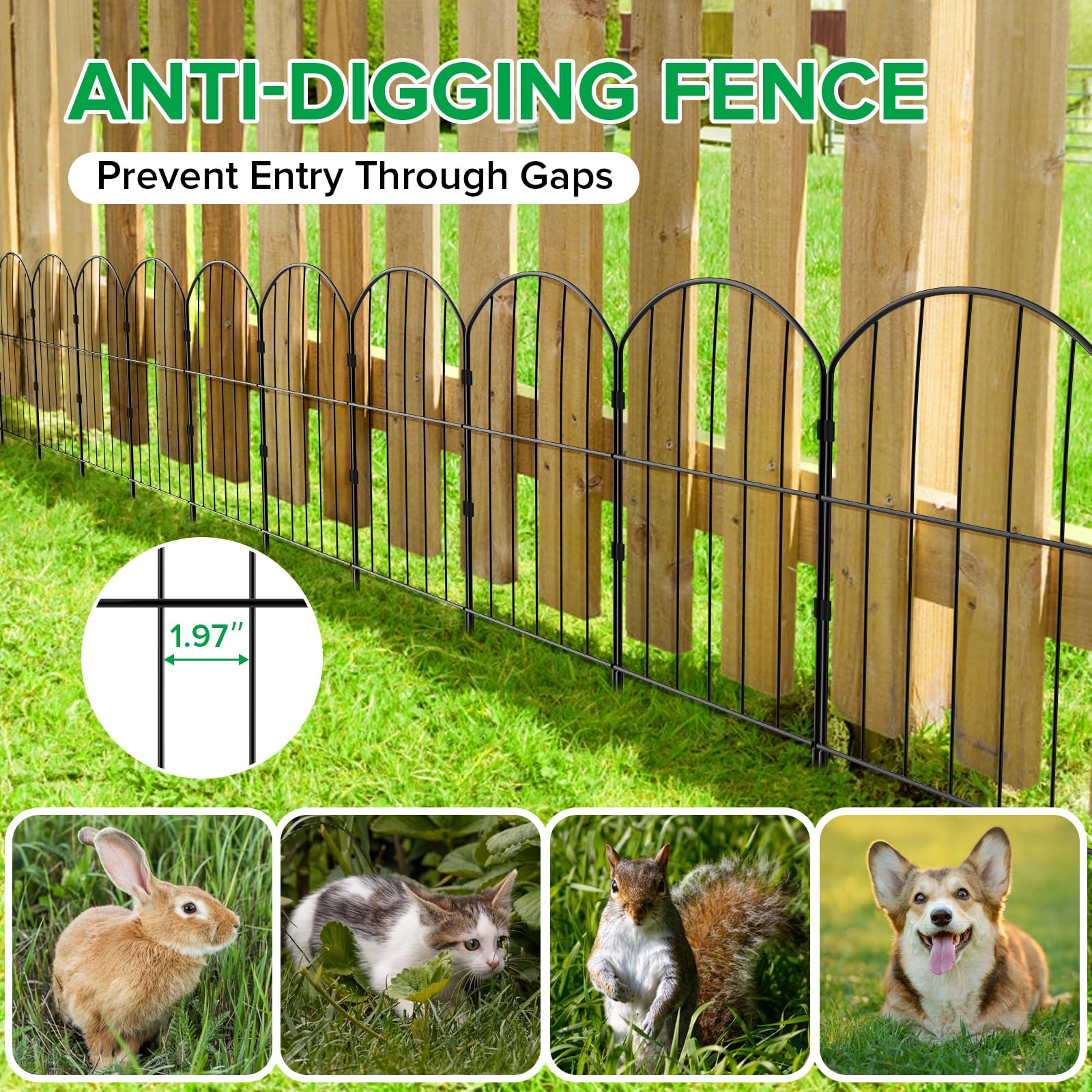VANCASTLE multipurpose garden border fence for gardens and play areas