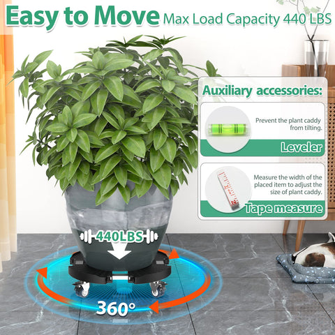 VANCASTLE plant caddy assembly-steps enables quick, tool-friendly setup.