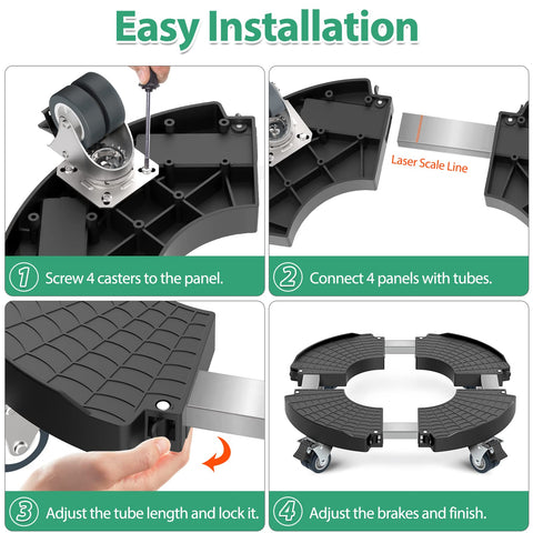 VANCASTLE plant caddy weatherproof design for indoor and outdoor use.