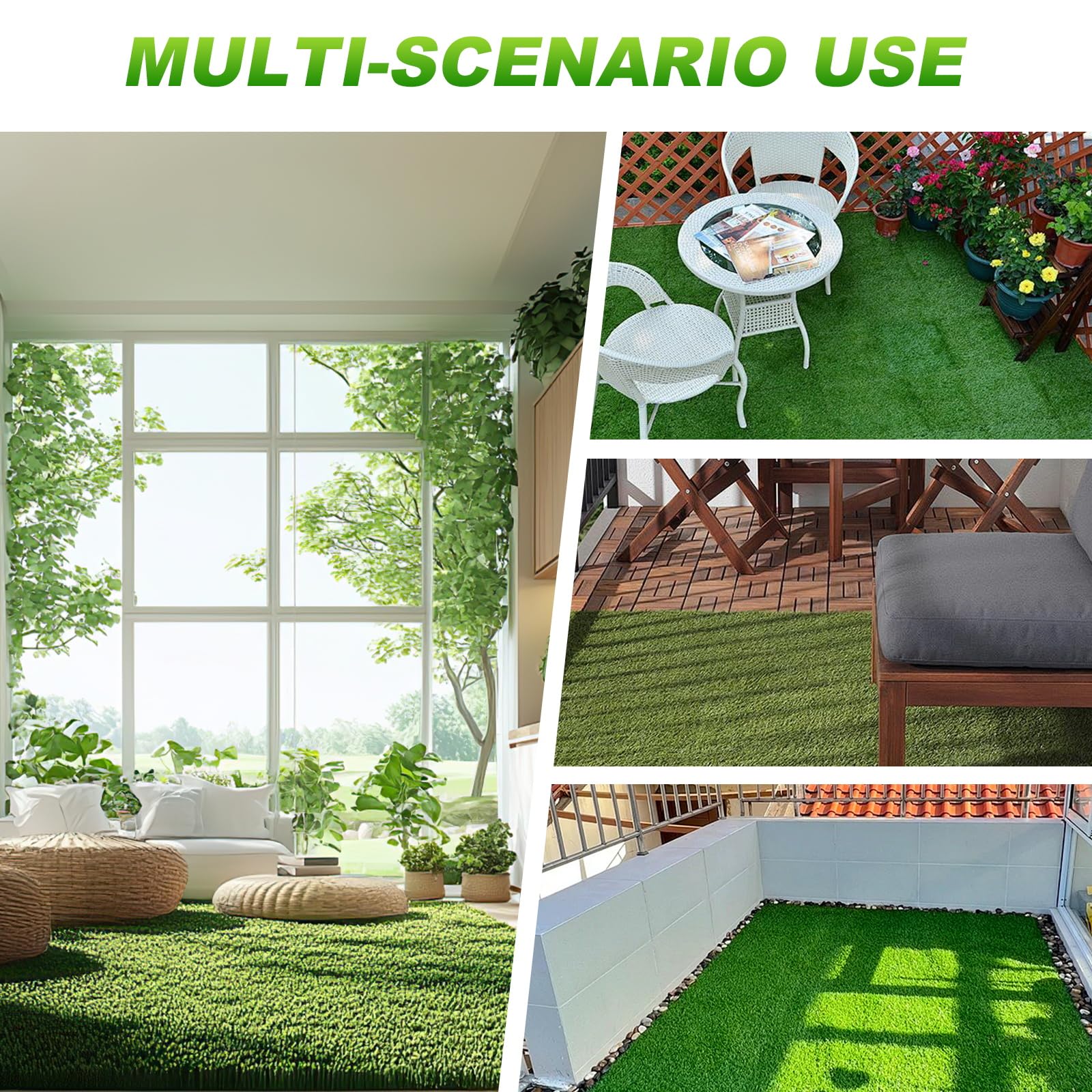 VANCASTLE versatile turf tiles ideal for gardens, balconies, play areas and events.