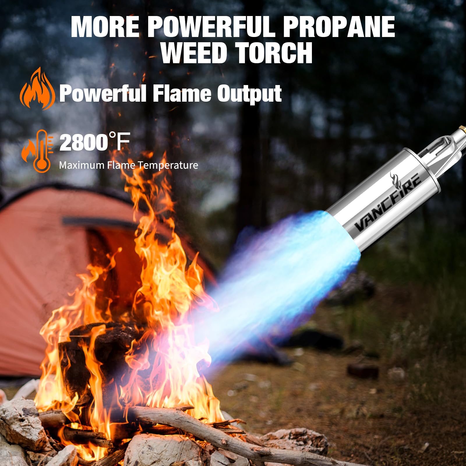 VANCFIRE propane torch 12-5ft hose extends reach for safe, efficient work