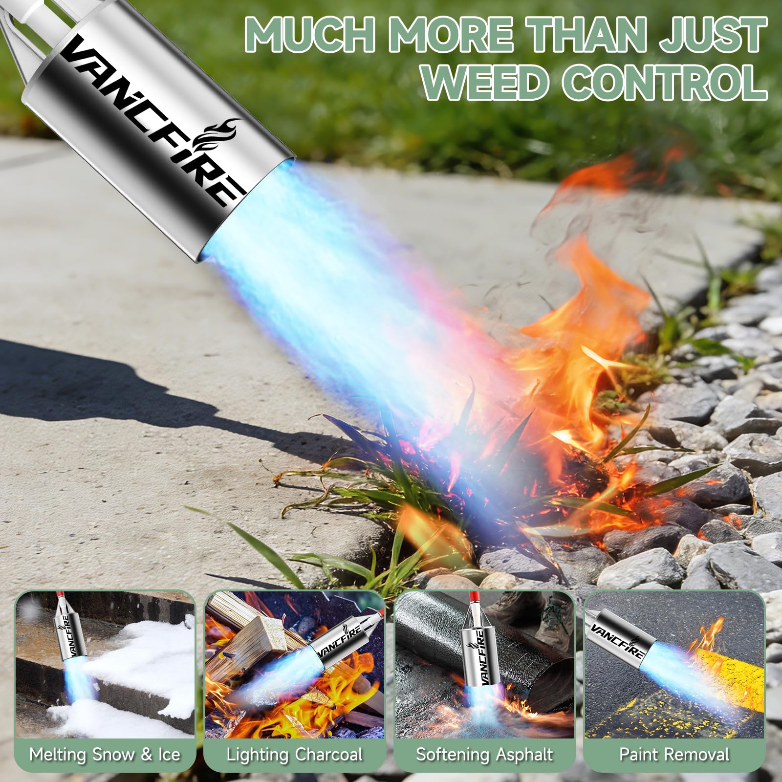 VANCFIRE ergonomic rubber-wrapped handle ensures comfortable extended use.