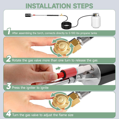 VANCFIRE multipurpose weed torch enables chemical-free weed control