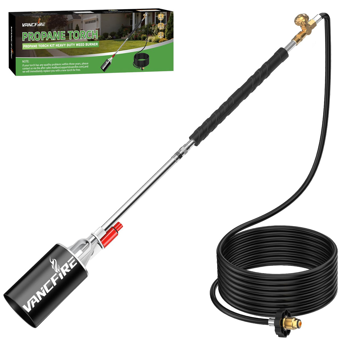 VANCFIRE propane torch extended 34-inch design for comfortable weed burning