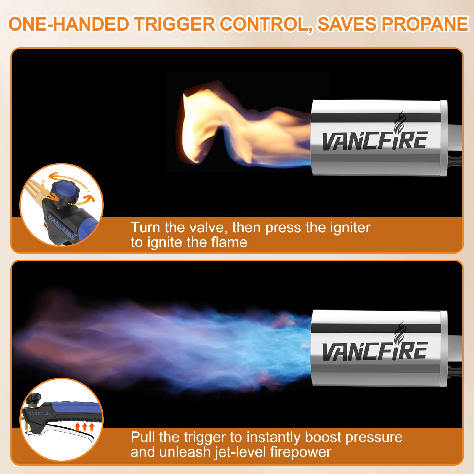 VANCFIRE torch extended reach 32.68 inches avoids bending