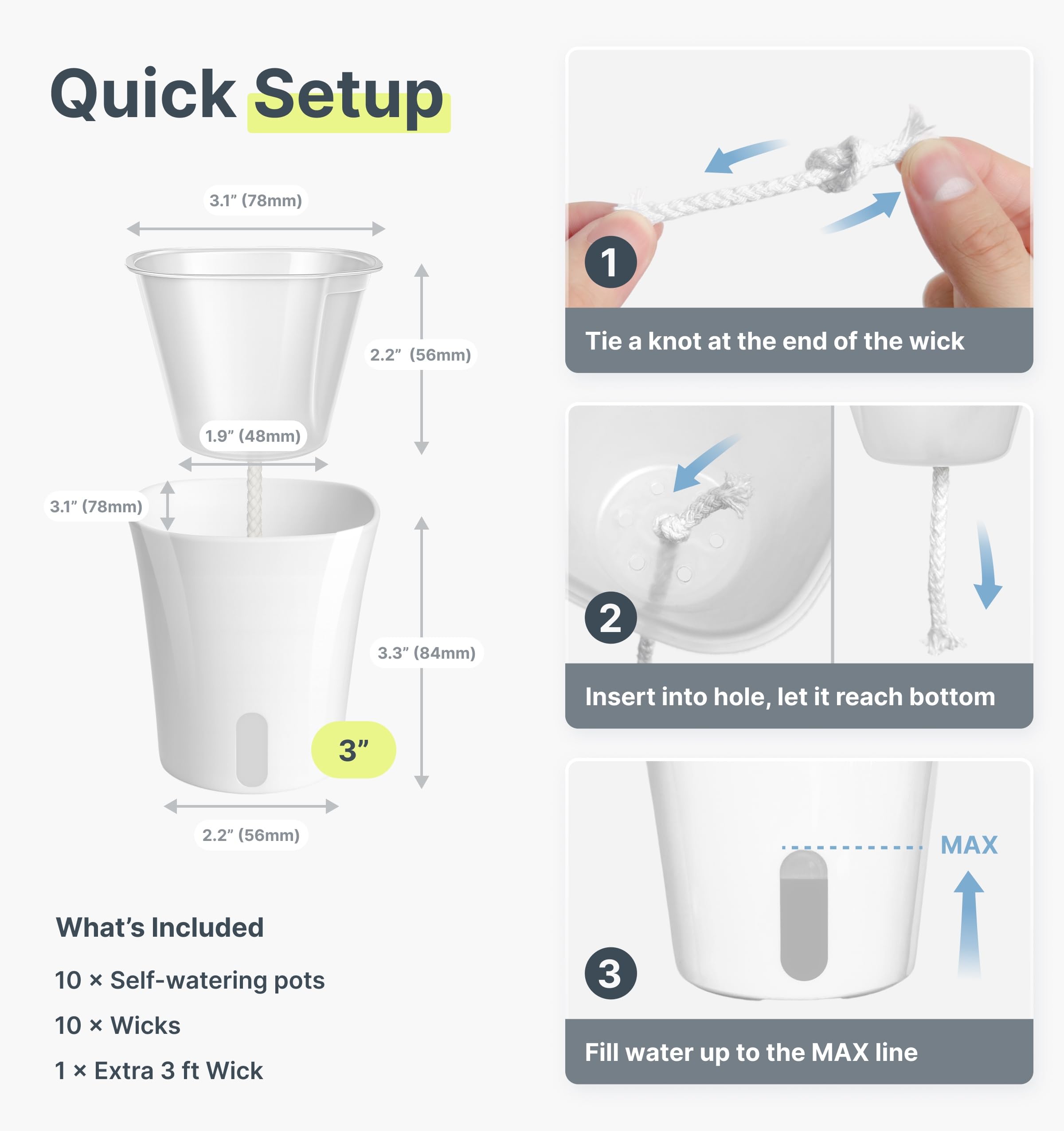 Vandorelle 10-pack packaging showing multiple pots for starter setups.