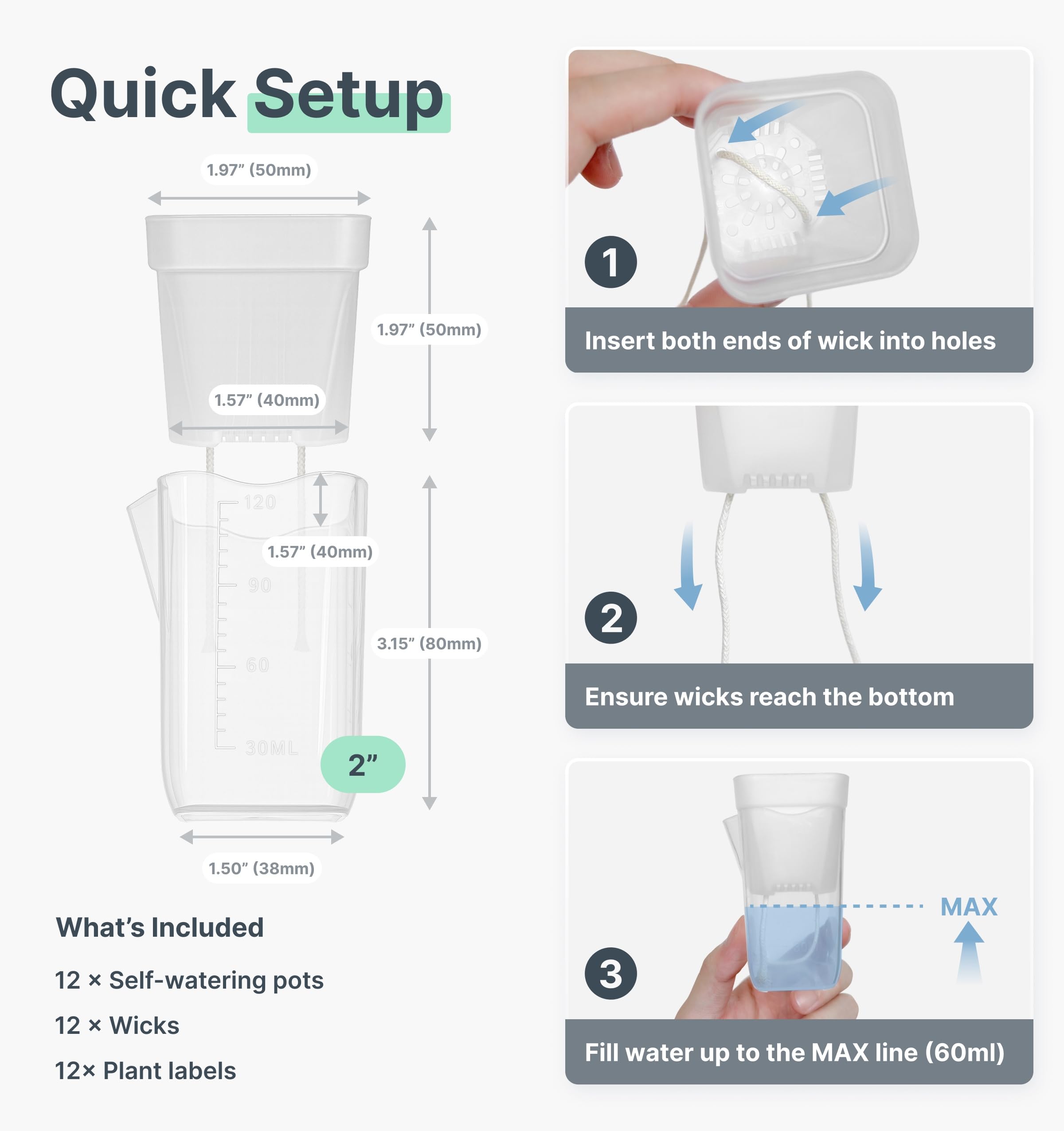 Vandorelle includes 12 frosted plant tags for labeling cuttings and seedlings.