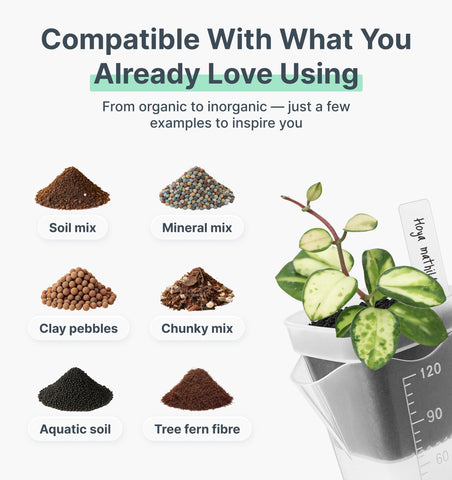 Vandorelle side-refill design allows watering without disturbing your plants.