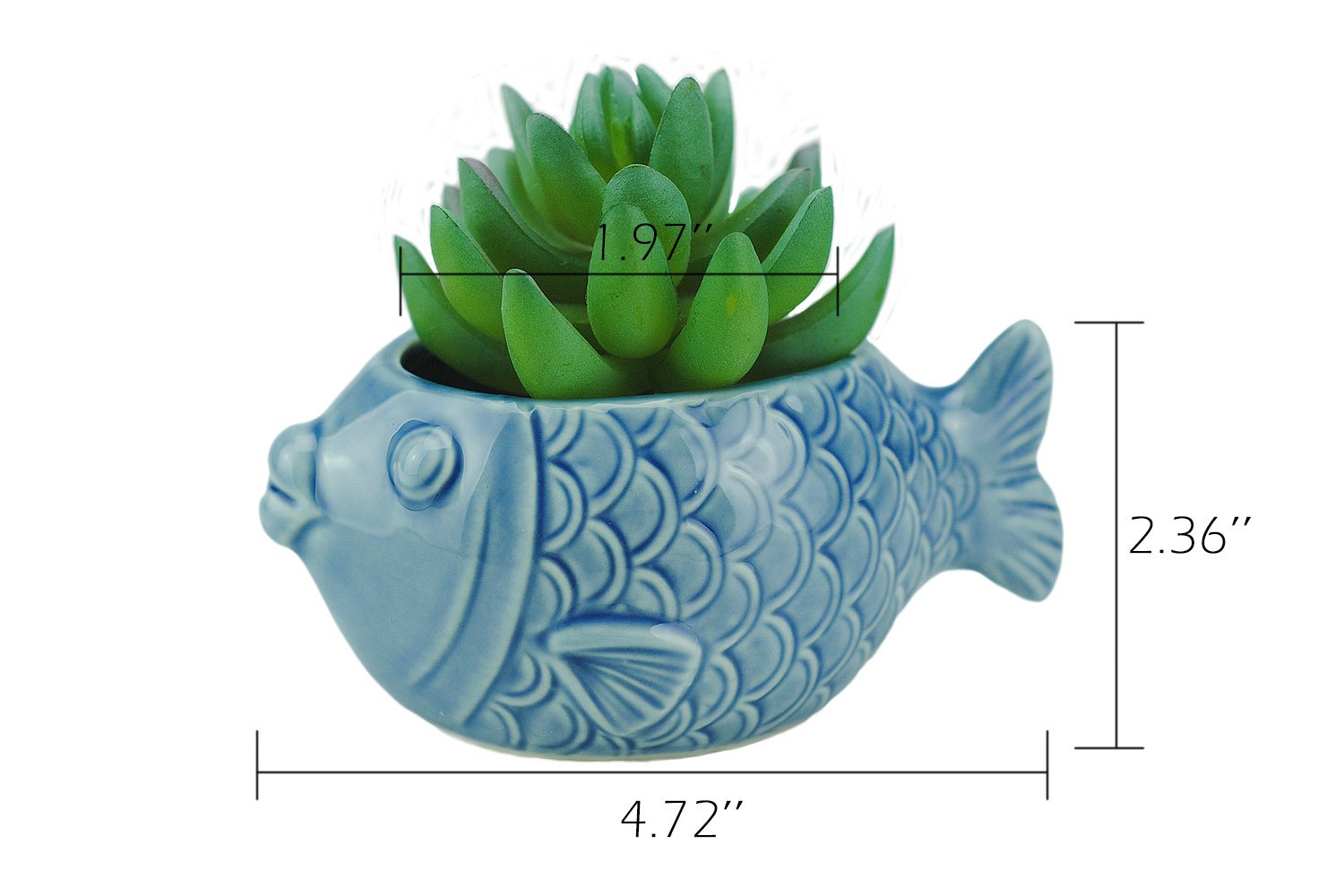 VanEnjoy seashell ceramic planter complements shelves and windowsills with a seaside feel.