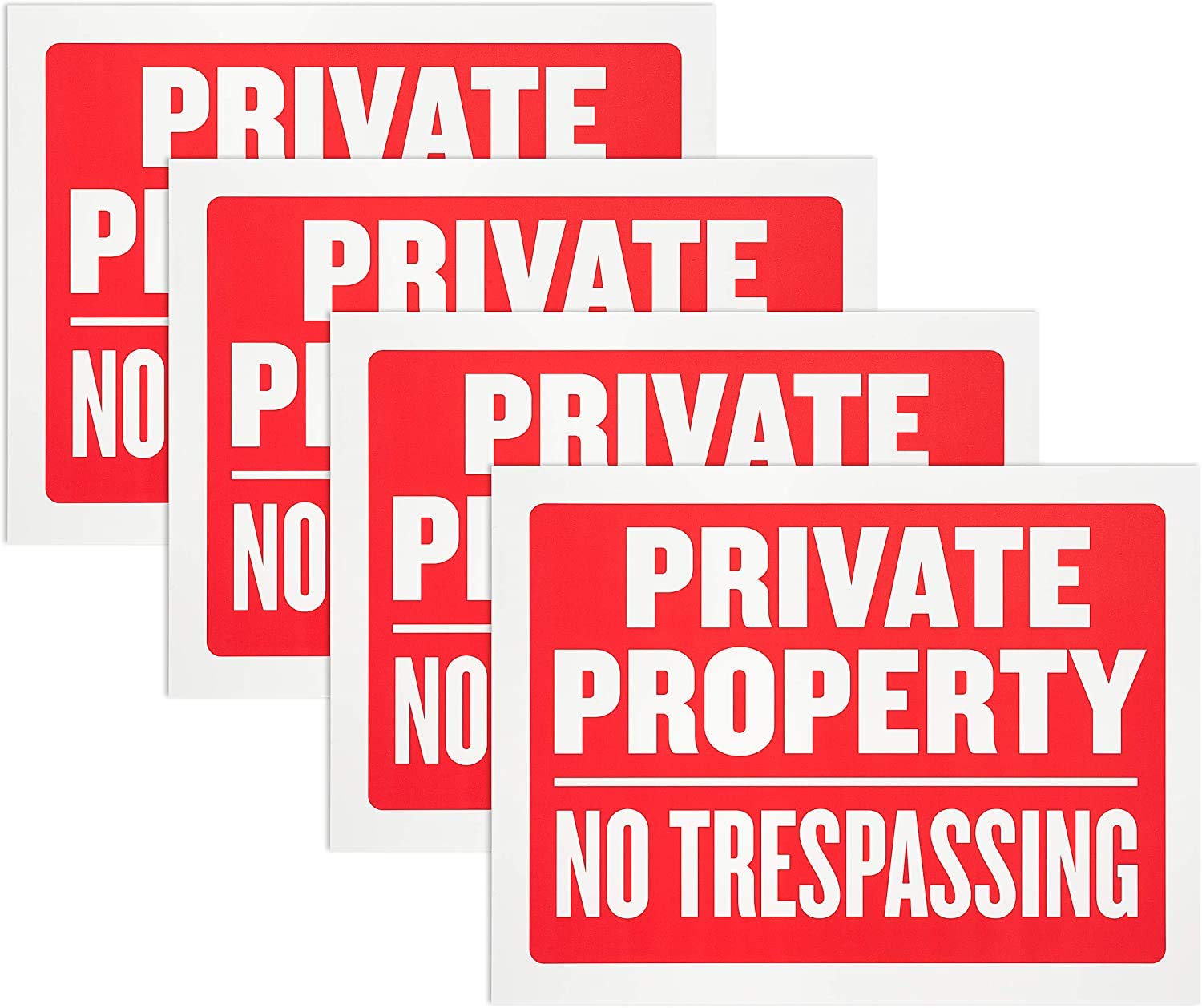 Vanitek private property no trespassing sign front view promotes property security and clarity.