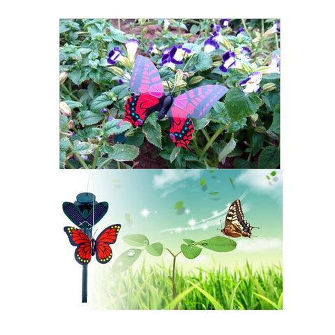 Vanki solar butterfly stake set outdoors for vivid yard decor