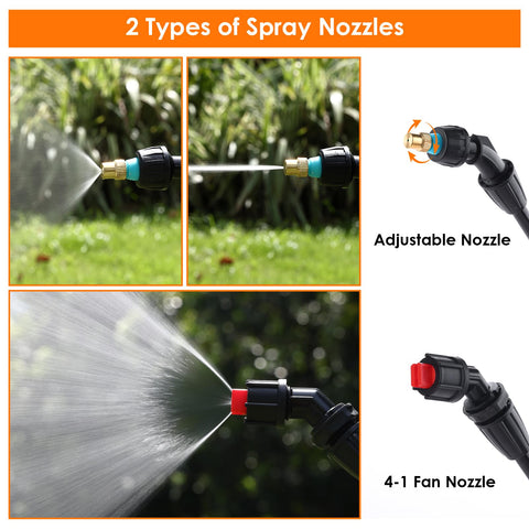 VANPET 360 swivel brass head for precise mist and spray control.