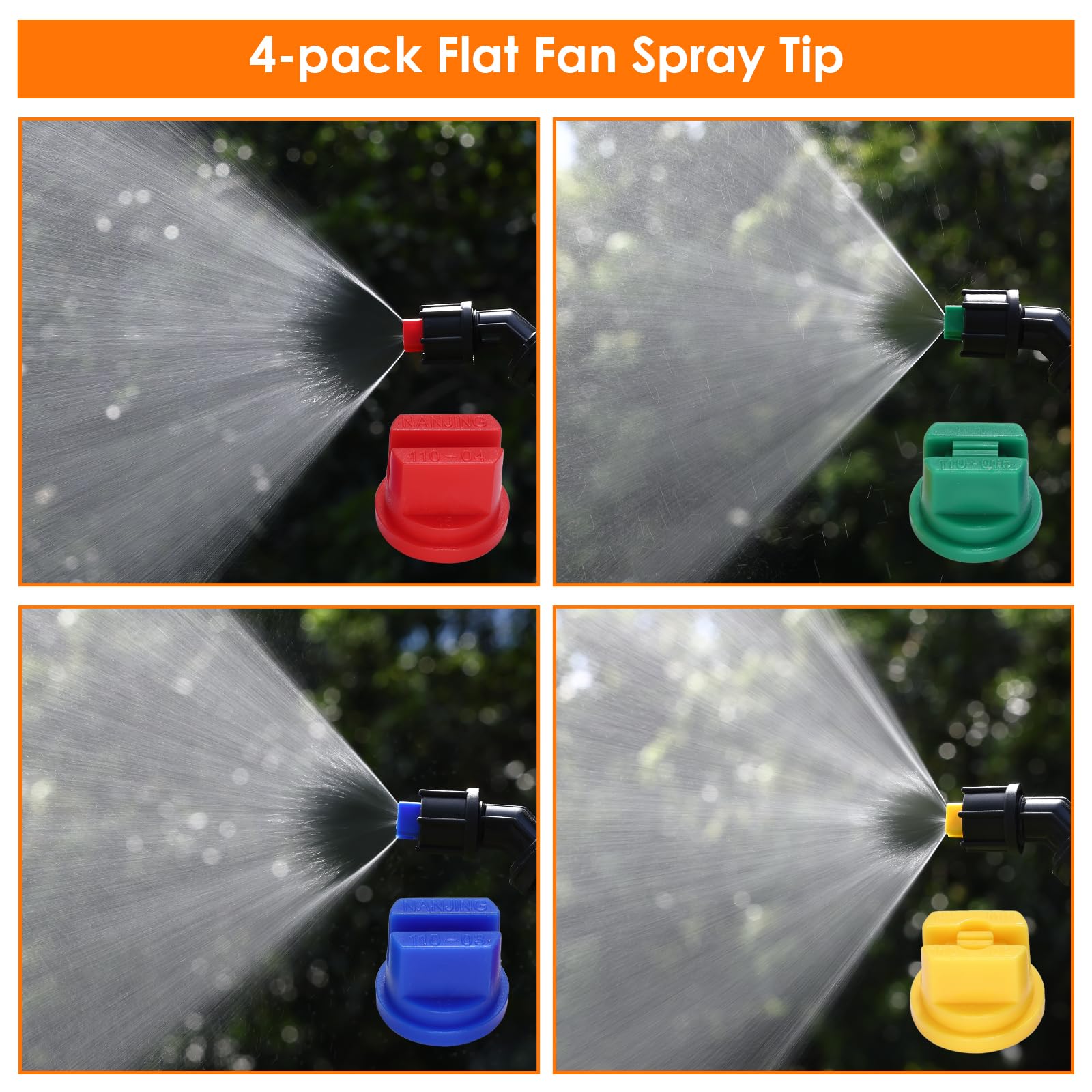VANPET 4-in-1 fan spray tips offering versatile application options.