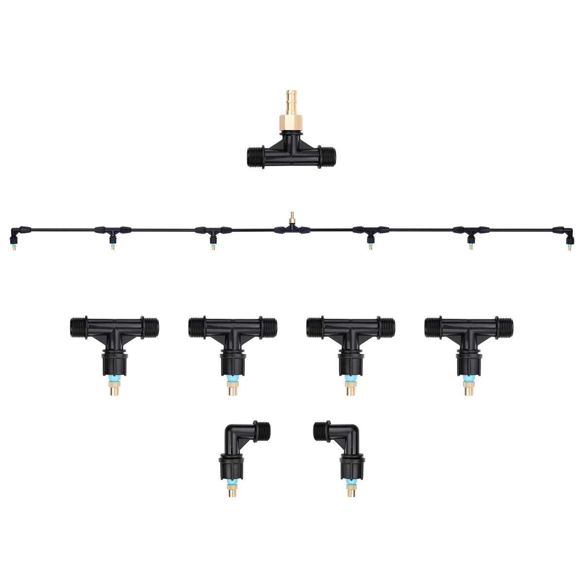 VANPET six-nozzle poly boom wand for wide-area coverage and adjustable spray