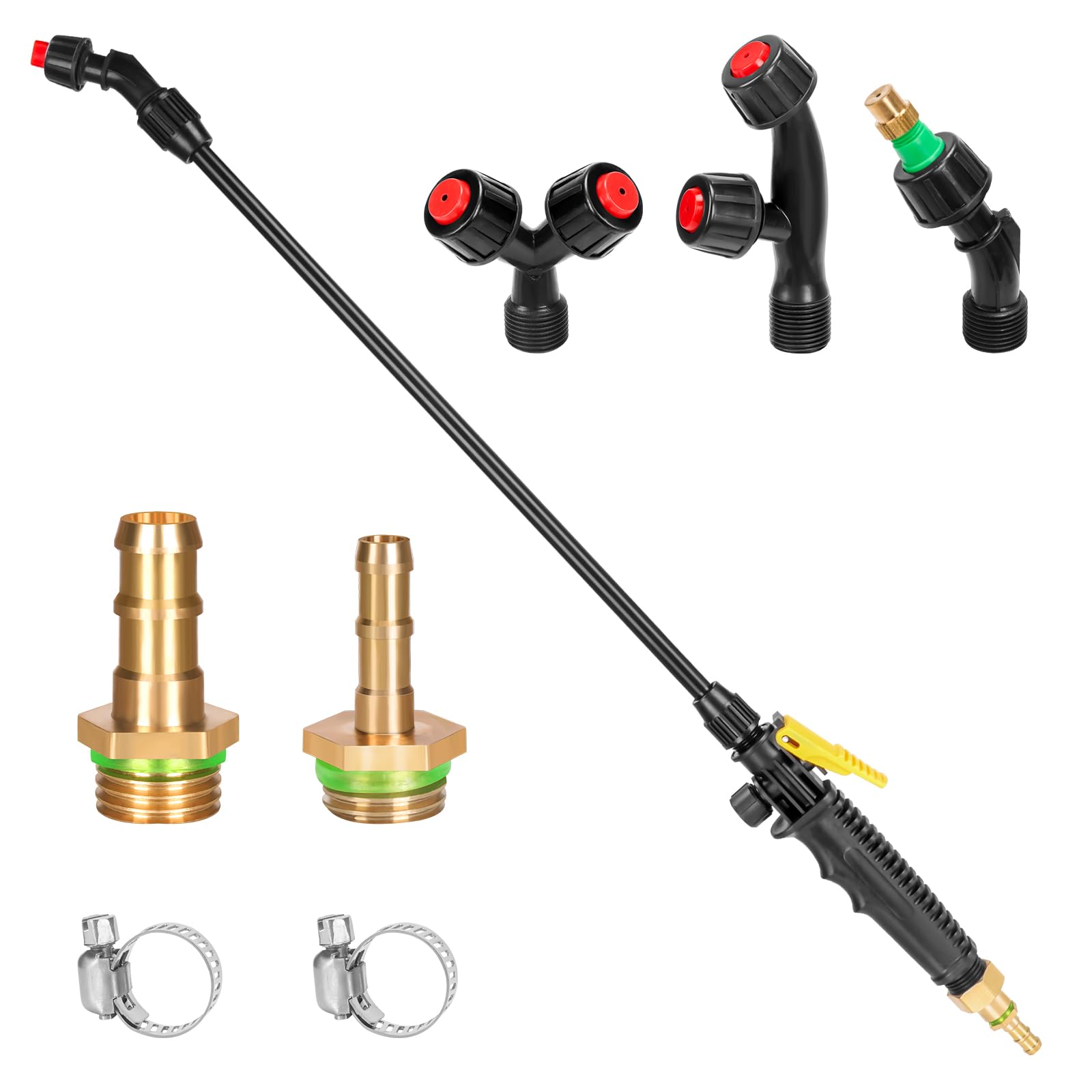 VANPET acid-resistant sprayer wand with four nozzles for versatile spraying in gardens and cleaning tasks