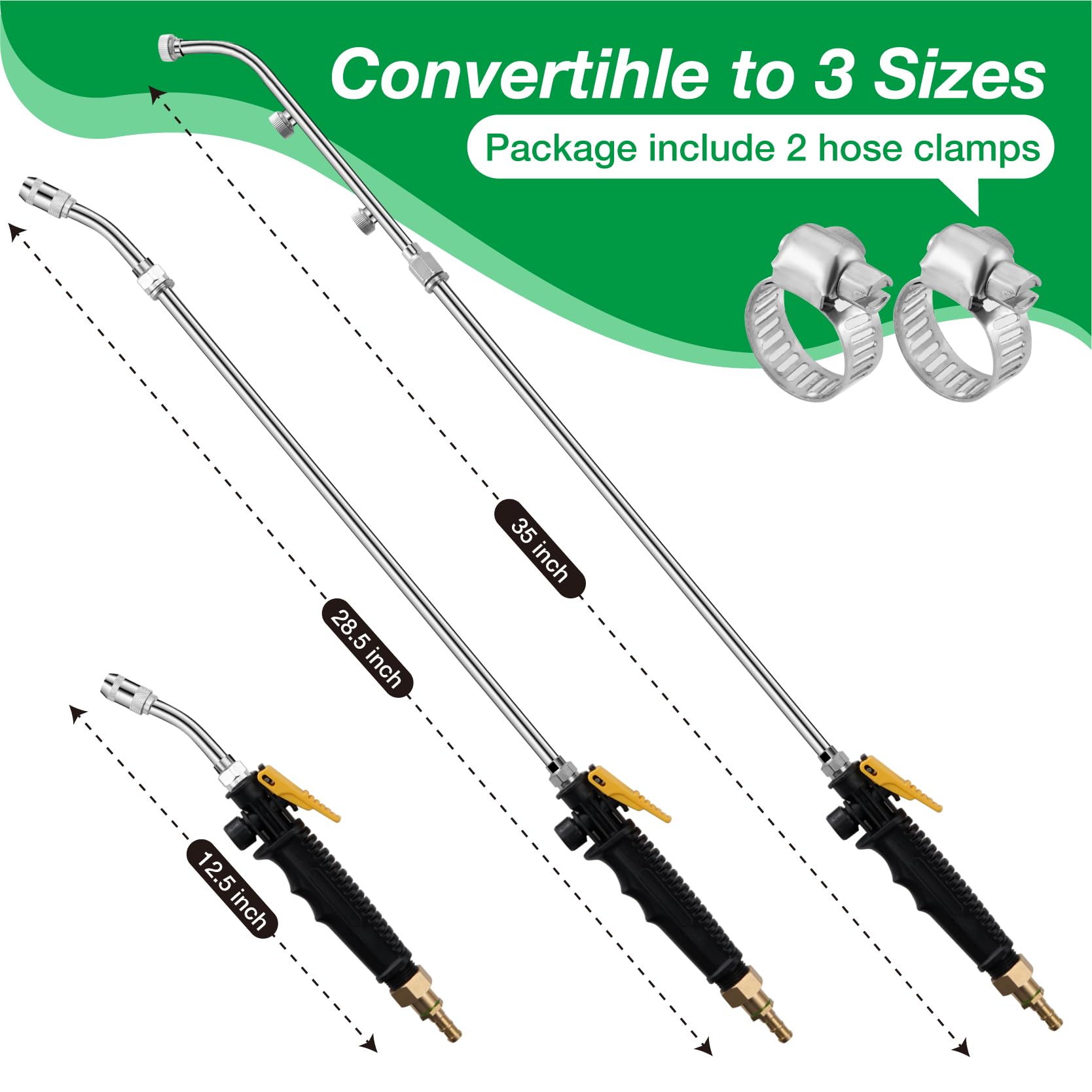 VANPET brass barb fittings ensure secure hose connections.