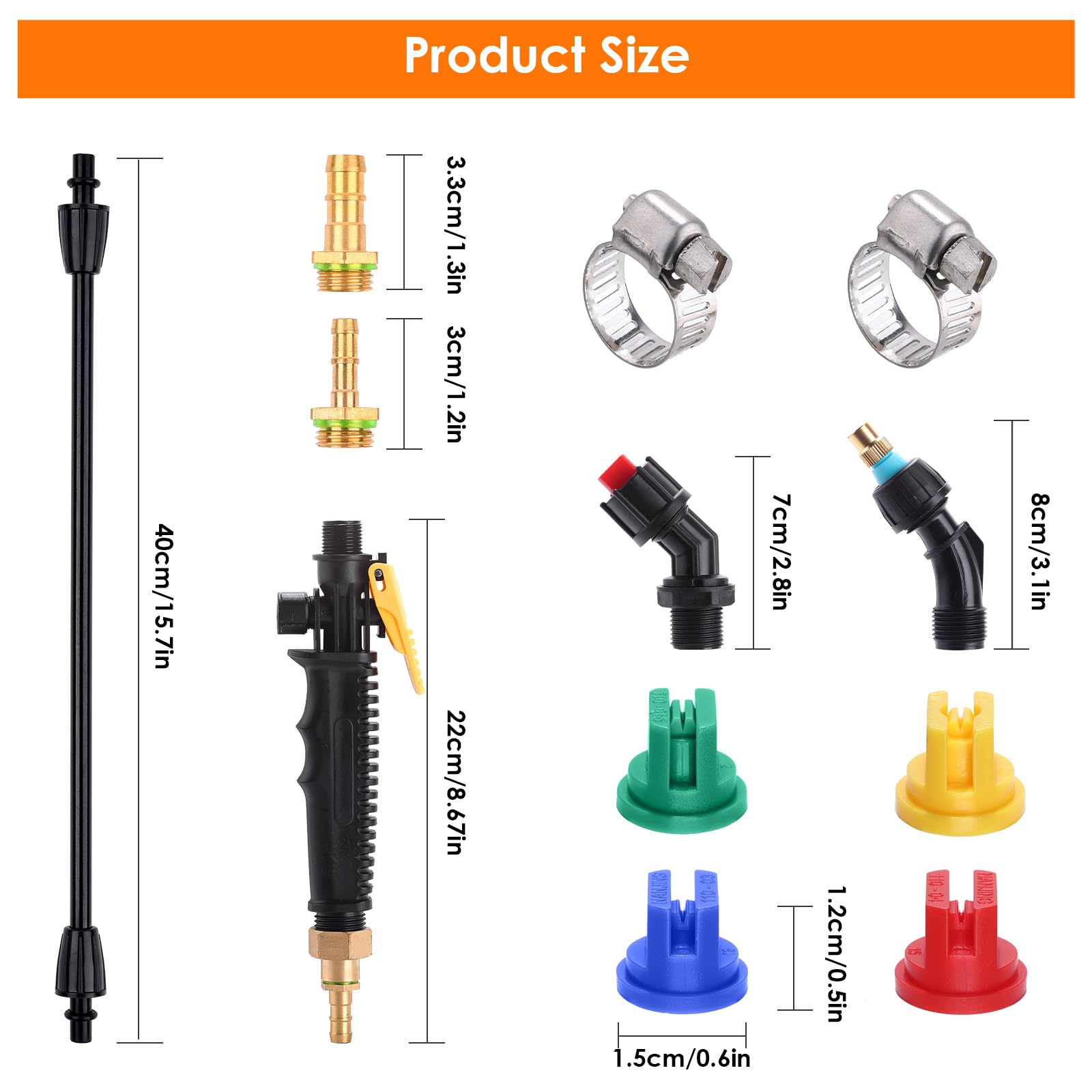 VANPET color-coded tips enabling tailored spray rates for different tasks.