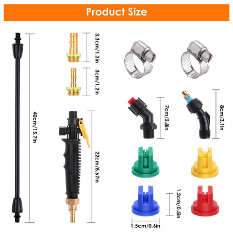 VANPET color-coded tips enabling tailored spray rates for different tasks.