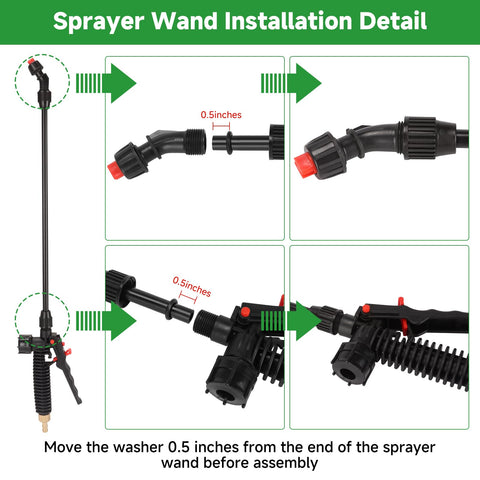VANPET wand lockable hand lever reduces fatigue during continuous spraying.