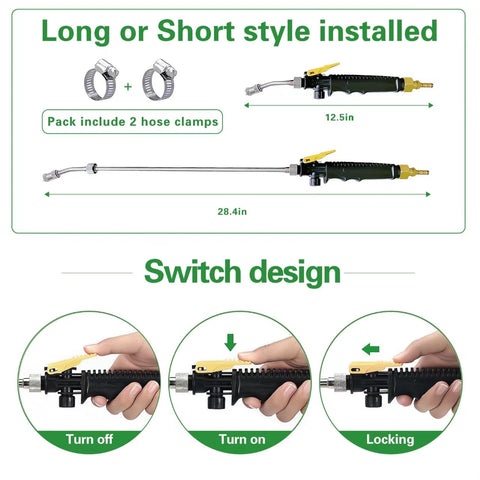 VANPET lockable switch handle reduces hand fatigue during extended use.