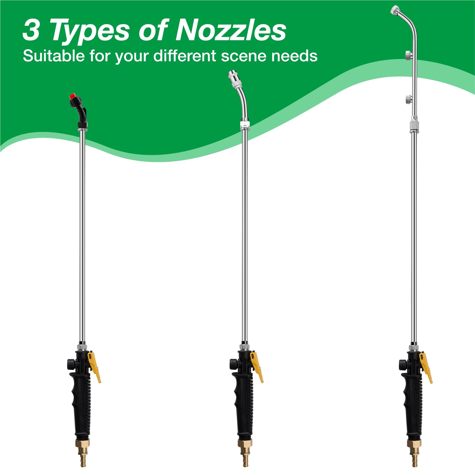 VANPET extendable wand reaches 12.5 to 35 inches.