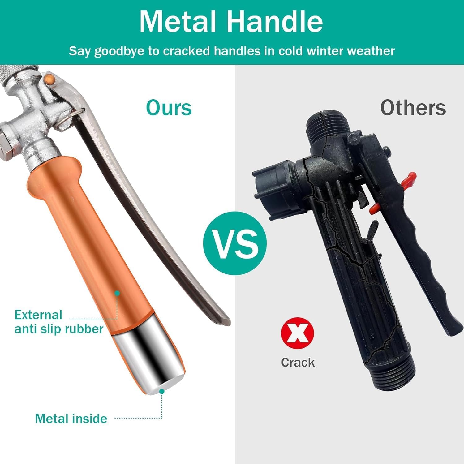 VANPET rubber grip enhances slip resistance when hands are wet.