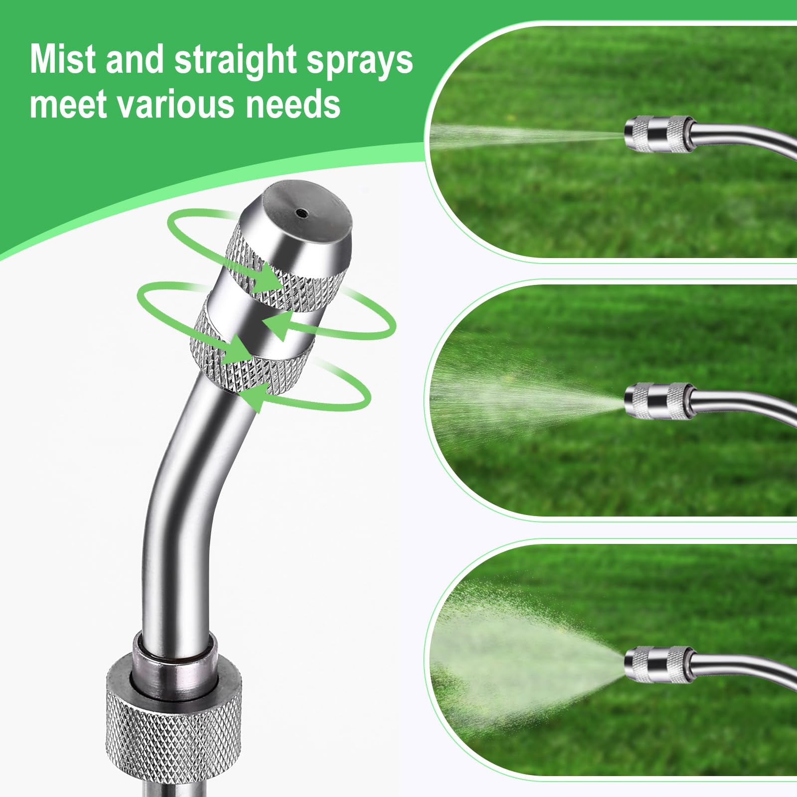 VANPET sprayer wand with adjustable nozzle for mist or jet spray