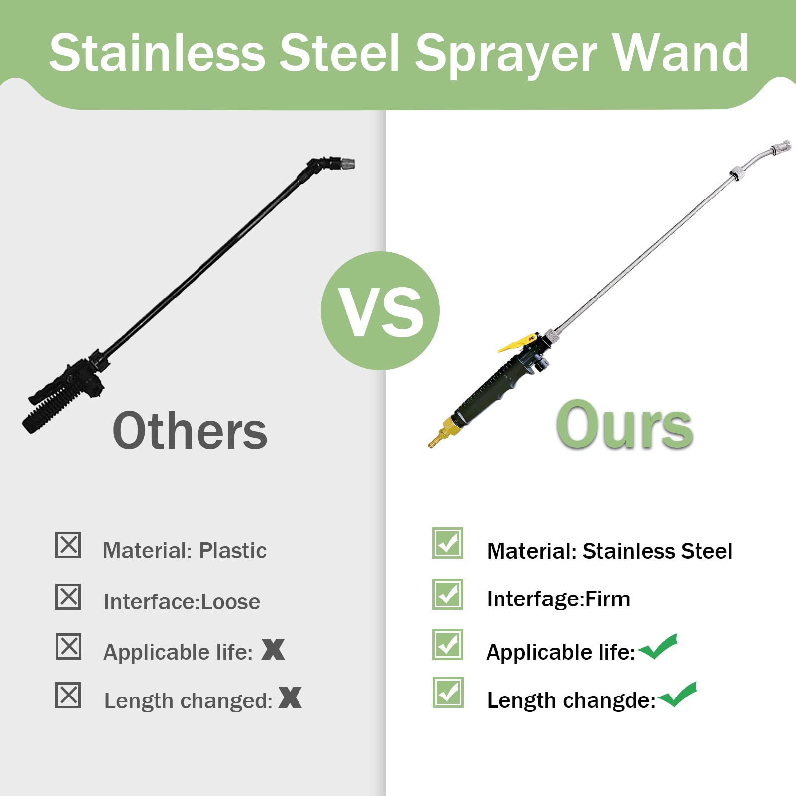 VANPET stainless wand designed for durable outdoor use and longevity.