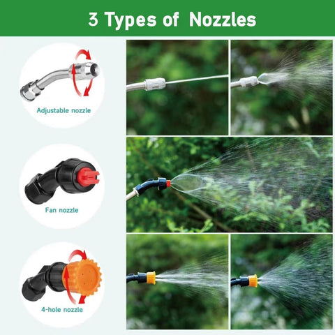 VANPET wand with three nozzle types ready for various spray patterns.