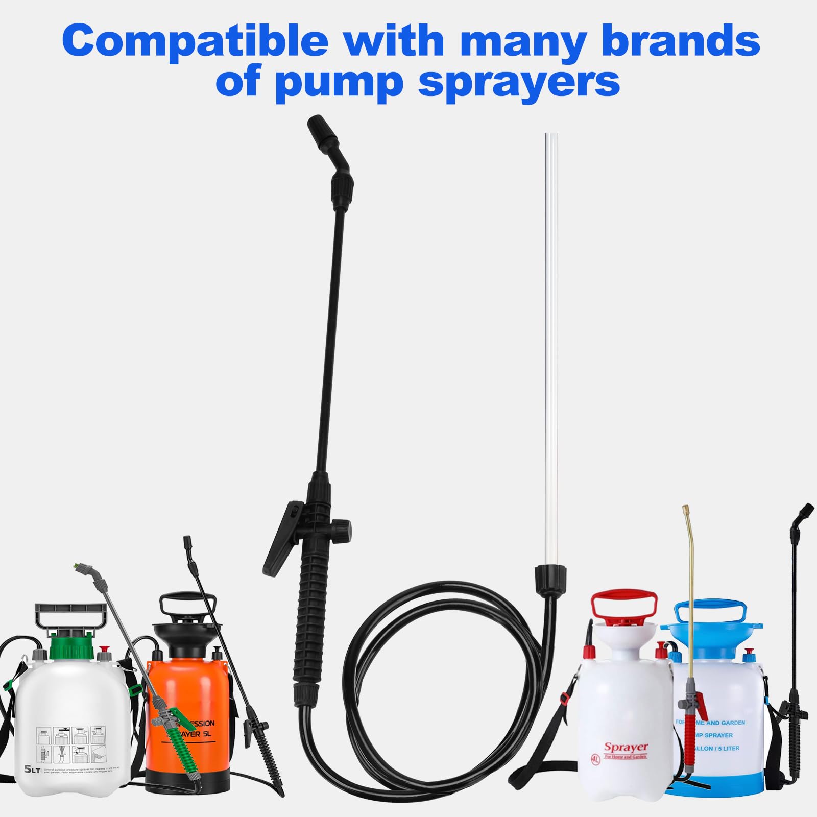 VANPET wand trigger and hose component set ready for installation.