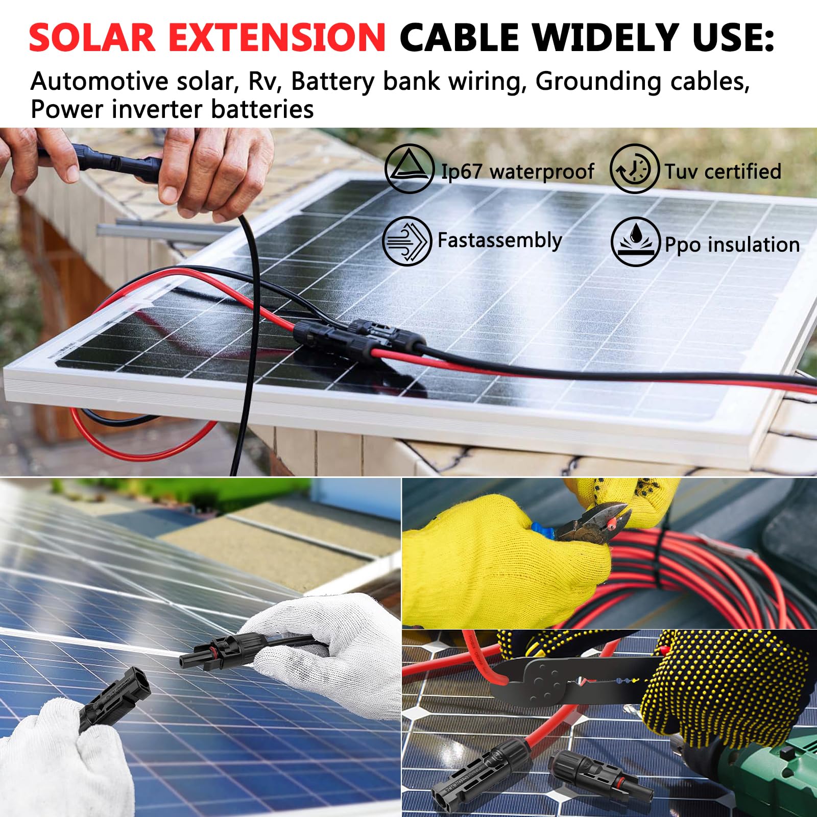 Vansdon RV solar setup cable ready for mobile power systems