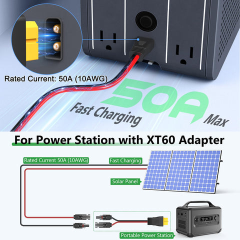 Vansdon solar cable connects RC batteries with XT60 compatibility