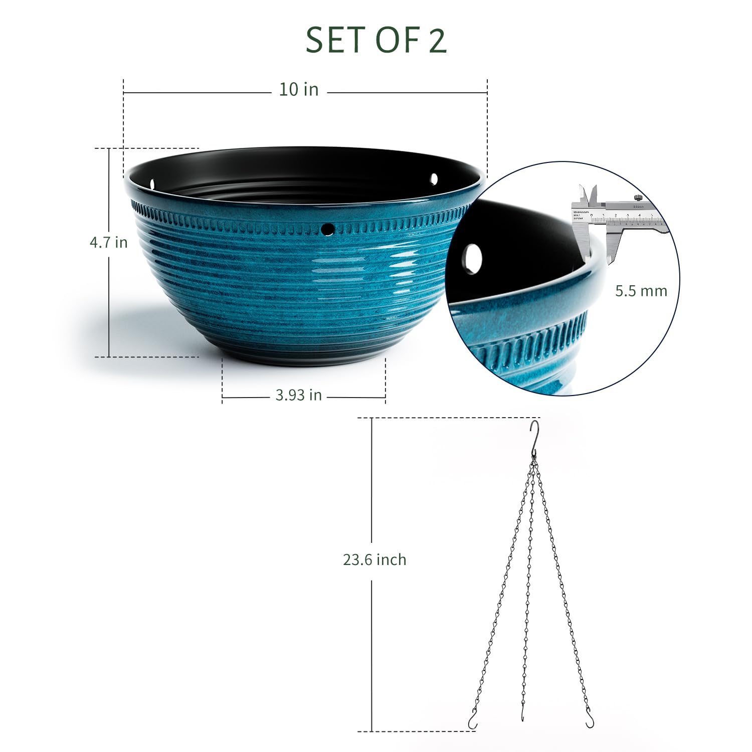Vanslogreen removable chain enables tabletop use when needed.