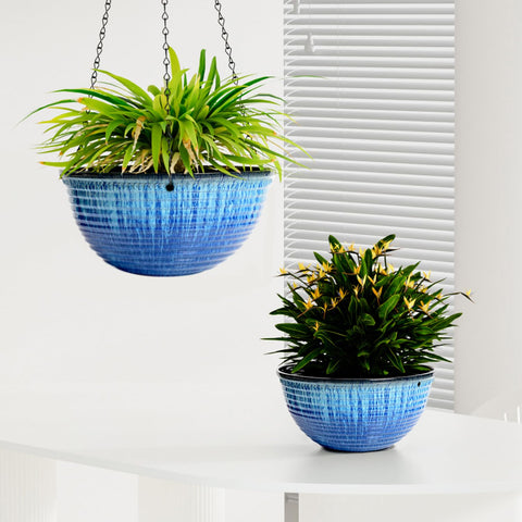 Vanslogreen glazed planters offer a modern look while supporting plant health via drainage control